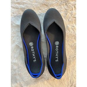 Rothy's Women's Black Ballet Flats Size 9 Round Toe Slip-On Shoes